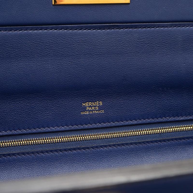 ヴァンキャトル サック24/24 35 トゴ ブルーアンクル ゴールド金具 D刻印 ハンドバッグ