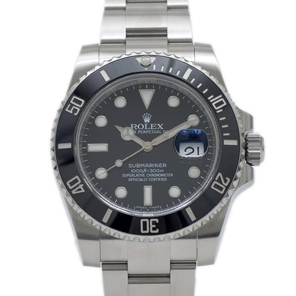 サブマリーナデイト 116610LN 黒文字盤 ランダムシリアル メンズ 腕時計