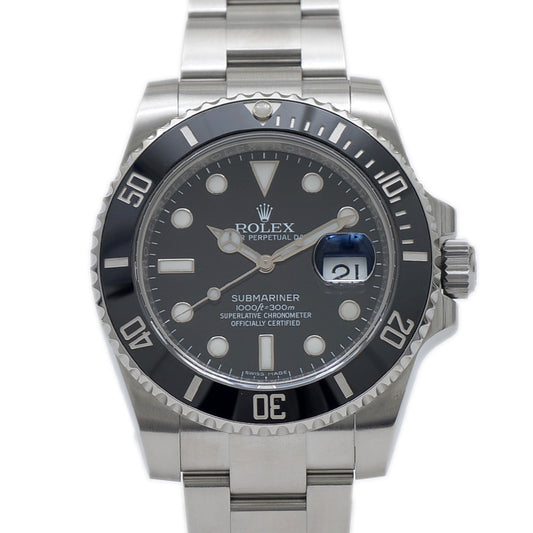 サブマリーナデイト 116610LN 黒文字盤 ランダムシリアル メンズ 腕時計