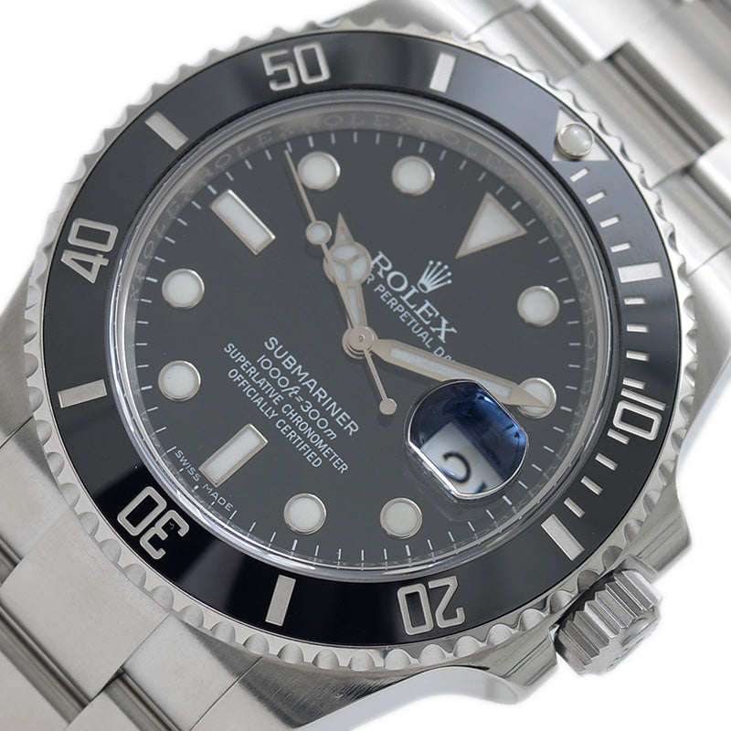 サブマリーナデイト 116610LN 黒文字盤 ランダムシリアル メンズ 腕時計