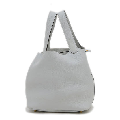 ピコタンロック MM 22 トリヨン ブルーペール ゴールド金具 B刻印 ハンドバッグ