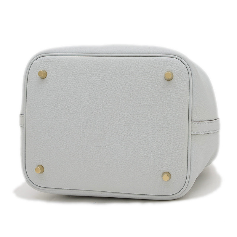 ピコタンロック MM 22 トリヨン ブルーペール ゴールド金具 B刻印 ハンドバッグ