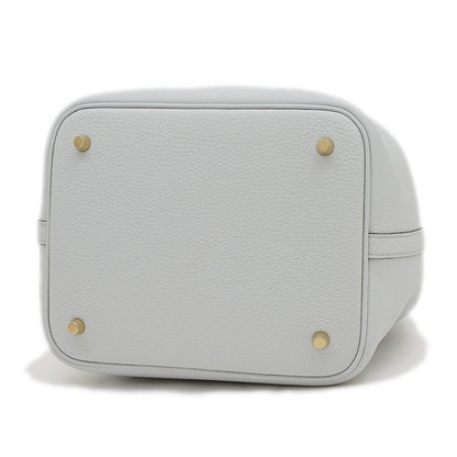 ピコタンロック MM 22 トリヨン ブルーペール ゴールド金具 B刻印 ハンドバッグ