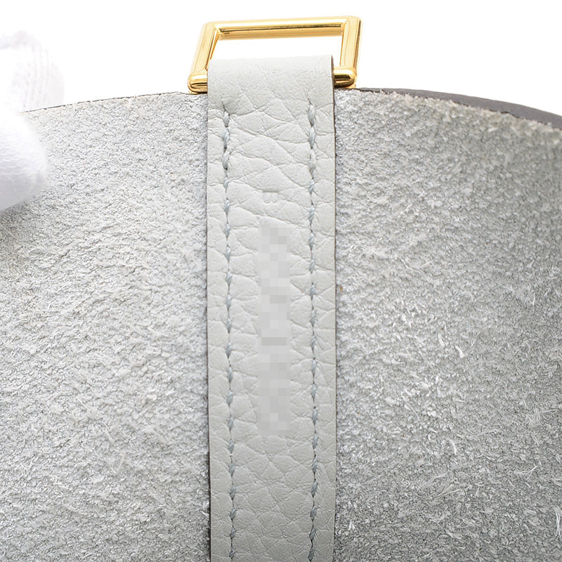 ピコタンロック MM 22 トリヨン ブルーペール ゴールド金具 B刻印 ハンドバッグ