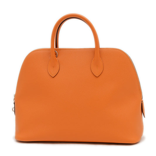 ボリード1923 30 オレンジ エプソン シルバー金具 C刻印 ※ショルダー欠損 ハンドバッグ