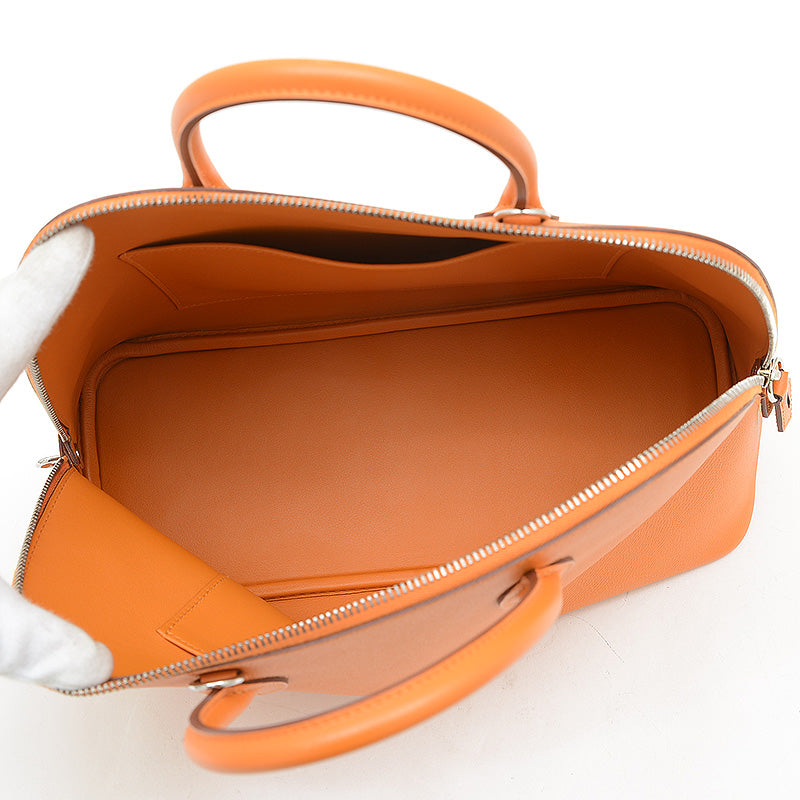 ボリード1923 30 オレンジ エプソン シルバー金具 C刻印 ※ショルダー欠損 ハンドバッグ