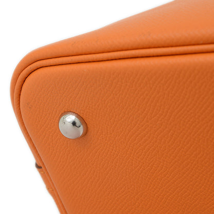 ボリード1923 30 オレンジ エプソン シルバー金具 C刻印 ※ショルダー欠損 ハンドバッグ