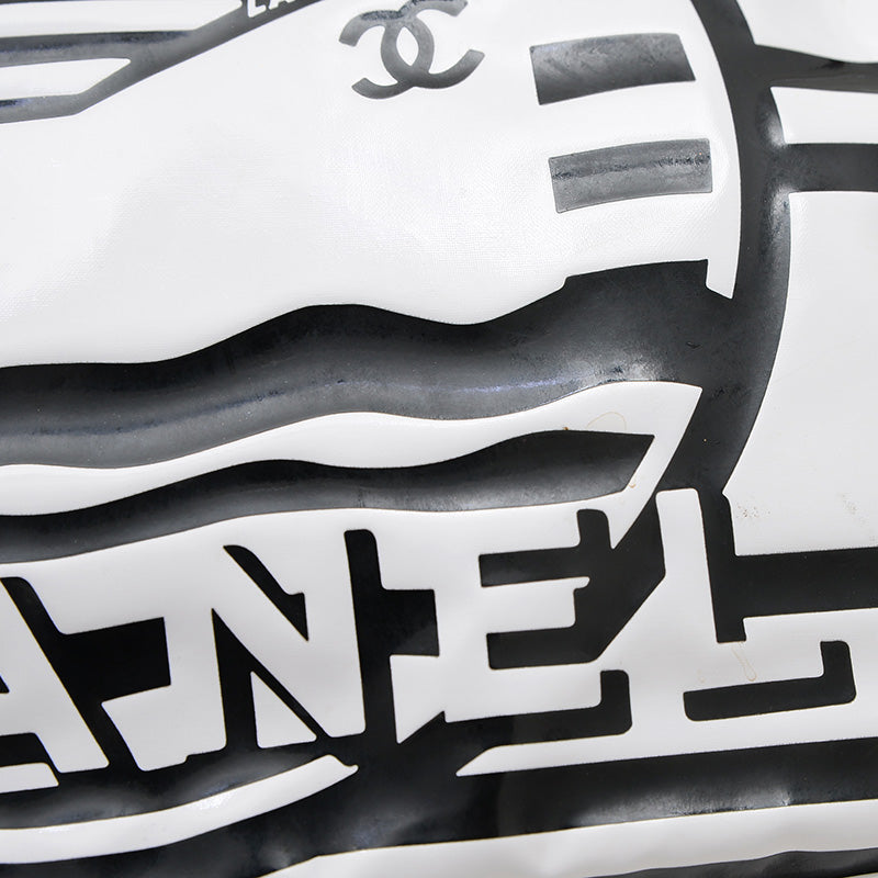 クルーズライン チェーンショルダーバッグ ビニール ホワイト/ブラック ショルダーバッグ