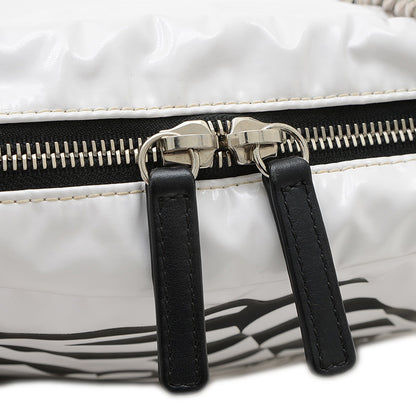 クルーズライン チェーンショルダーバッグ ビニール ホワイト/ブラック ショルダーバッグ