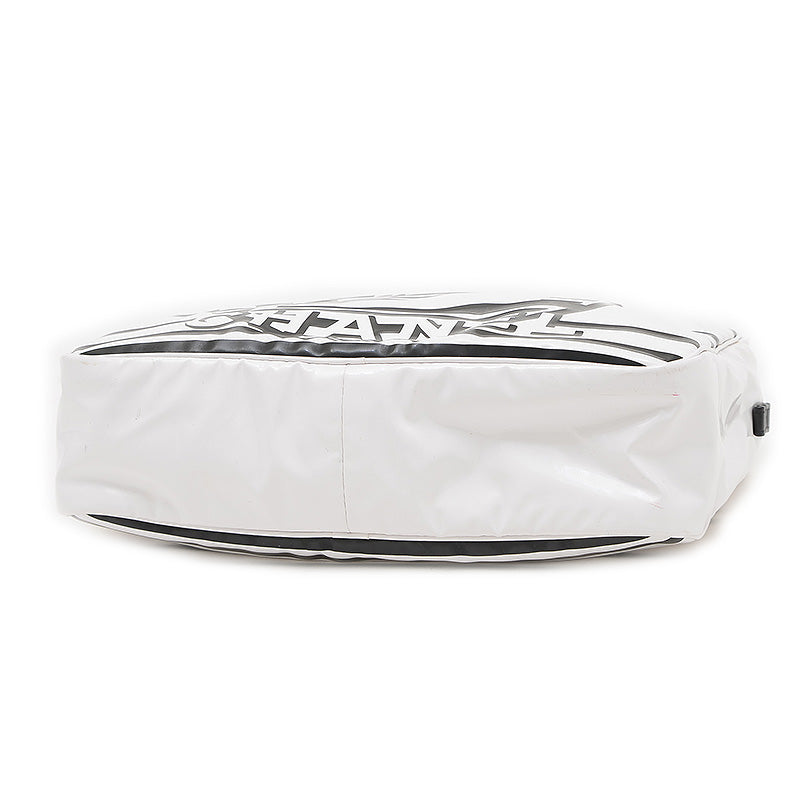 クルーズライン チェーンショルダーバッグ ビニール ホワイト/ブラック ショルダーバッグ