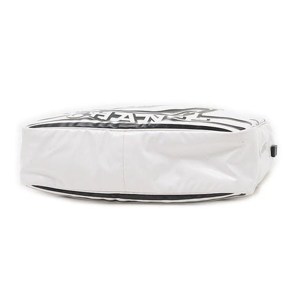 クルーズライン チェーンショルダーバッグ ビニール ホワイト/ブラック ショルダーバッグ