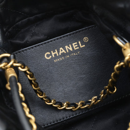 シャネル22 ショルダーバッグ ブラック シャイニーカーフレザー AS3980 ショルダーバッグ