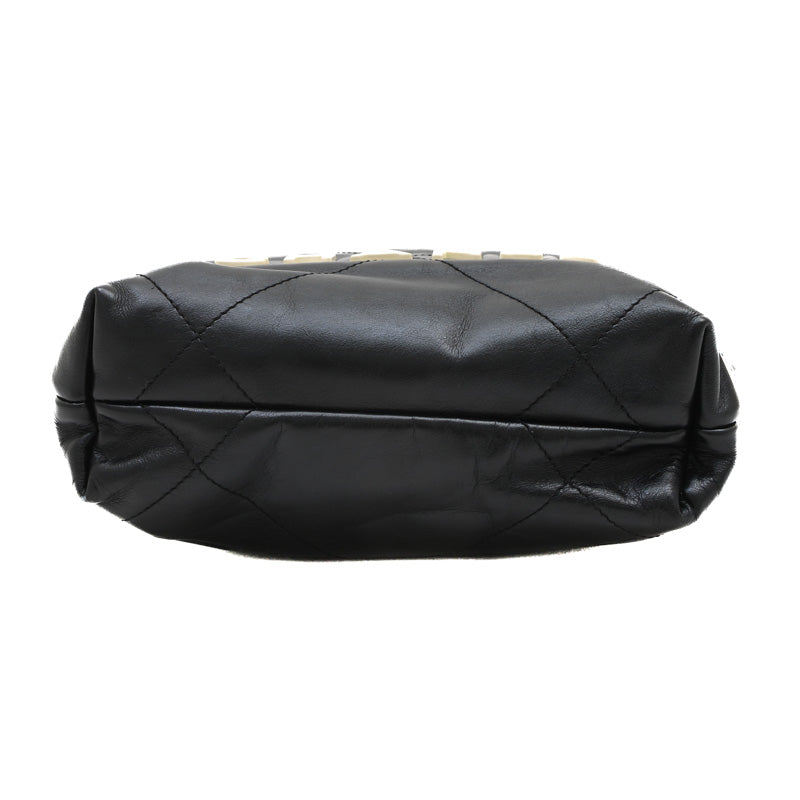 シャネル22 ショルダーバッグ ブラック シャイニーカーフレザー AS3980 ショルダーバッグ