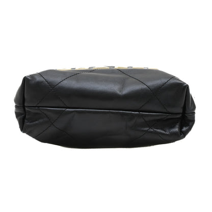 シャネル22 ショルダーバッグ ブラック シャイニーカーフレザー AS3980 ショルダーバッグ