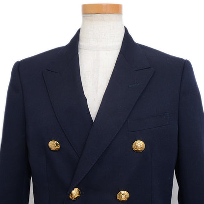 テーラードジャケット ダブル ウール ネイビー レディース 34サイズ 2V684092D テーラードジャケット