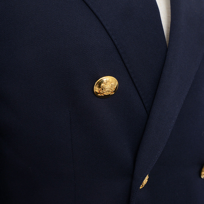 テーラードジャケット ダブル ウール ネイビー レディース 34サイズ 2V684092D テーラードジャケット