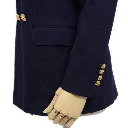 テーラードジャケット ダブル ウール ネイビー レディース 34サイズ 2V684092D テーラードジャケット