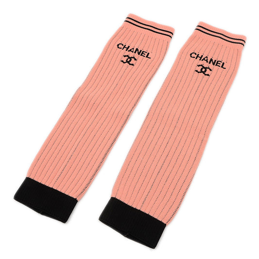 レッグウォーマー ココマーク レーヨン混 ピンク/ブラック レディース フリーサイズ その他小物