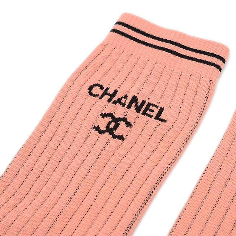 レッグウォーマー ココマーク レーヨン混 ピンク/ブラック レディース フリーサイズ その他小物