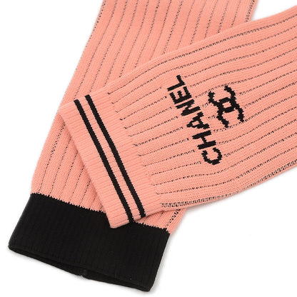 レッグウォーマー ココマーク レーヨン混 ピンク/ブラック レディース フリーサイズ その他小物