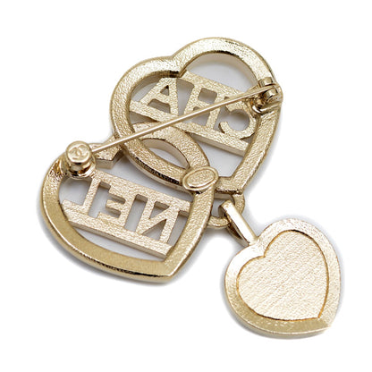 ココマーク トリプルハート ラインストーン ブローチ C23B ブローチ