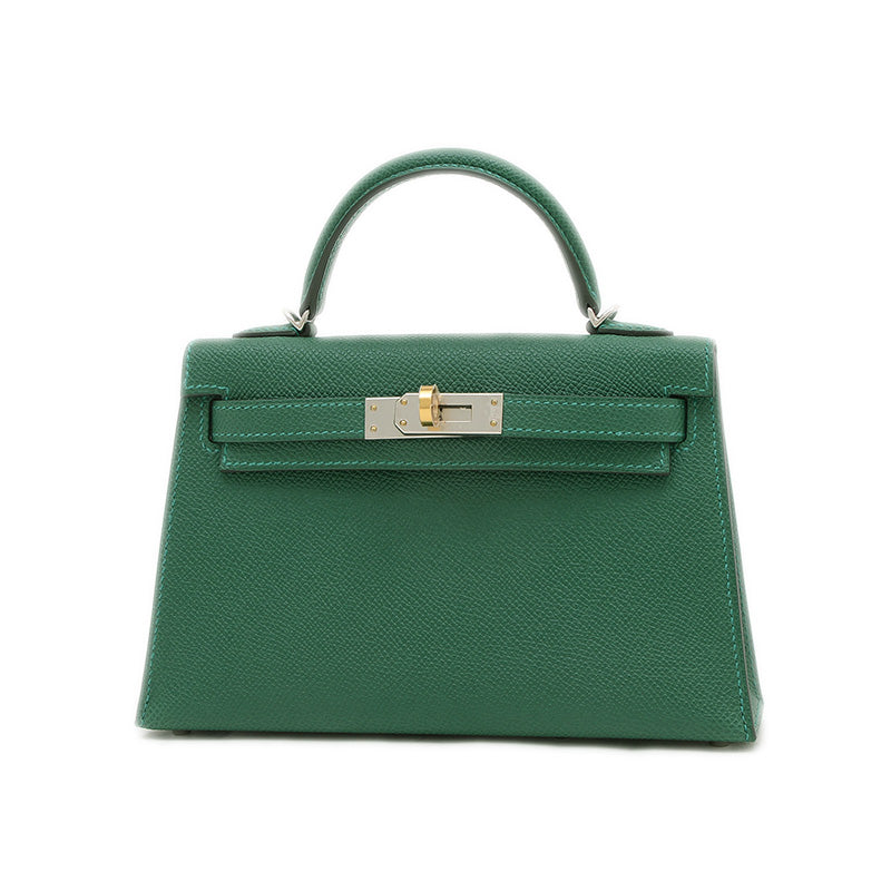 ケリーミニ ドゥ 2 エプソン ヴェールモワイアン エレクトラム金具 W刻印 ハンドバッグ