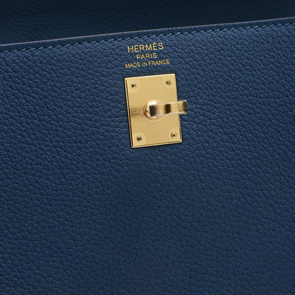 ケリー25 内縫い トゴ ブルータイ ゴールド金具 K刻印 ハンドバッグ