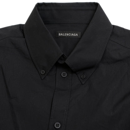 半袖シャツ コットン ブラック メンズ 37サイズ 半袖シャツ