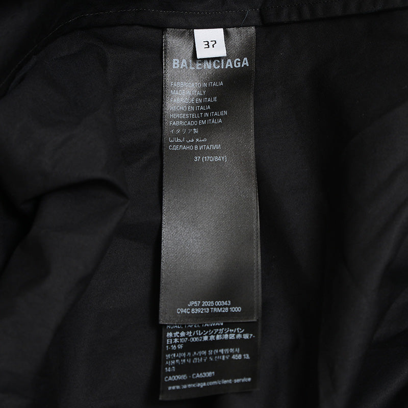 半袖シャツ コットン ブラック メンズ 37サイズ 半袖シャツ