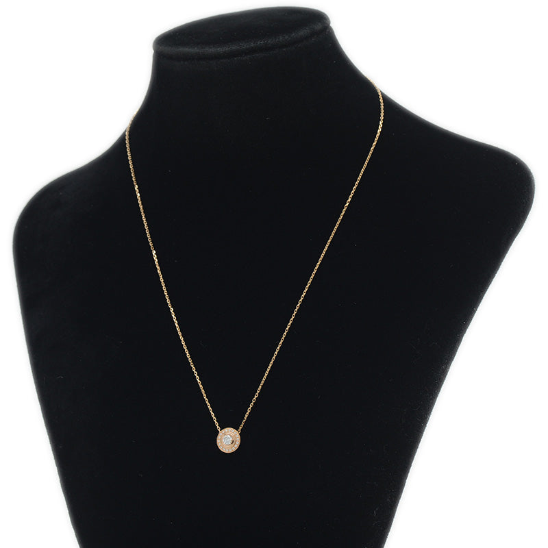 ダムール ネックレス K18PG　ダイヤ0.18ct N7412300 ネックレス
