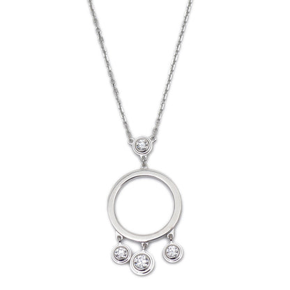 ディアマンレジェ ドゥ カルティエ ネックレス 4Pダイヤ K18WG ネックレス