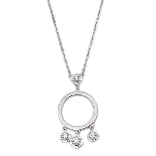 ディアマンレジェ ドゥ カルティエ ネックレス 4Pダイヤ K18WG ネックレス