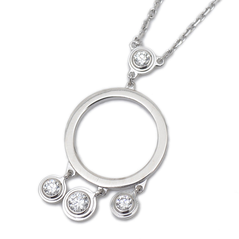 ディアマンレジェ ドゥ カルティエ ネックレス 4Pダイヤ K18WG ネックレス