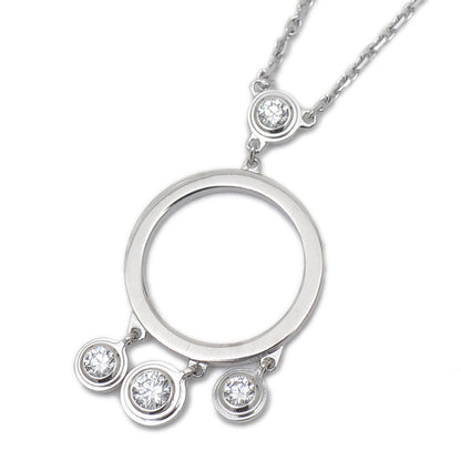 ディアマンレジェ ドゥ カルティエ ネックレス 4Pダイヤ K18WG ネックレス