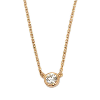 バイザヤード ネックレス ダイヤ約0.18ct H/VVS1/EX K18PG ネックレス