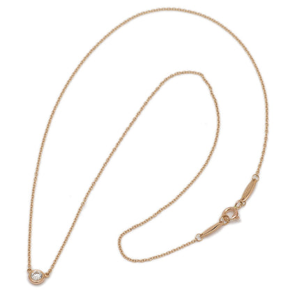 バイザヤード ネックレス ダイヤ約0.18ct H/VVS1/EX K18PG ネックレス