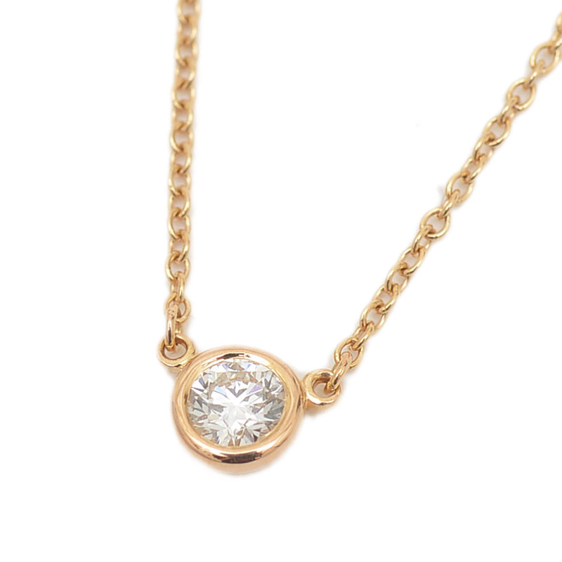 バイザヤード ネックレス ダイヤ約0.18ct H/VVS1/EX K18PG ネックレス