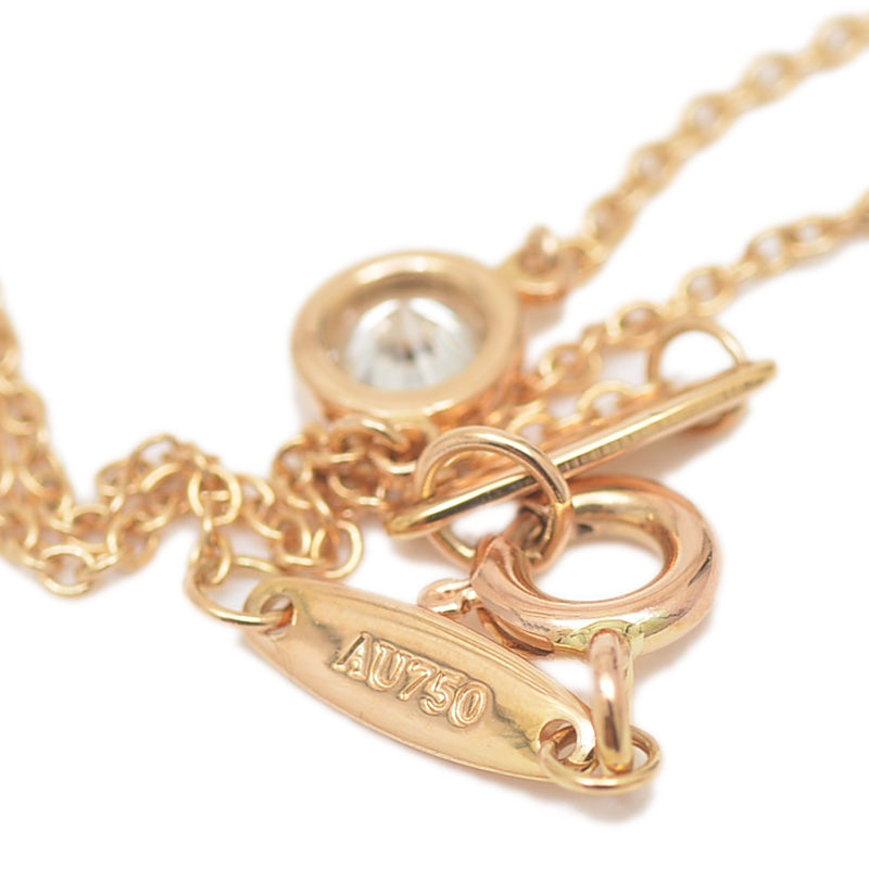 バイザヤード ネックレス ダイヤ約0.18ct H/VVS1/EX K18PG ネックレス