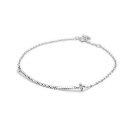 Tスマイル ブレスレット K18WG/ダイヤ ブレスレット