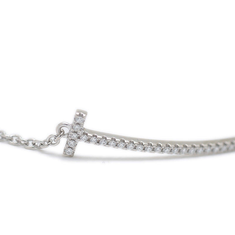 Tスマイル ブレスレット K18WG/ダイヤ ブレスレット