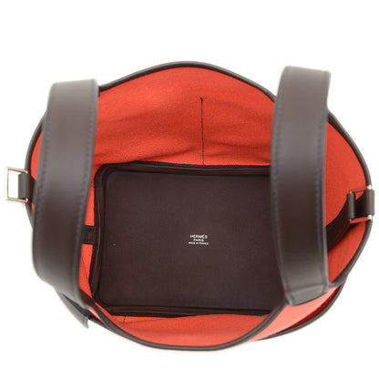 ピコタンロック PM 18 カーゴ ローズテキサス/ルージュセリエ シルバー金具 B刻印 ハンドバッグ