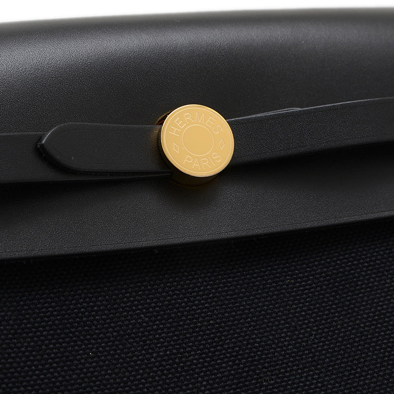 エールバッグ ミニ 2WAY トワルアッシュ ゴールド金具 ブラック K刻印 ショルダーバッグ