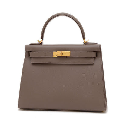 ケリー28 外縫い エプソン エタン ゴールド金具 Y刻印 ハンドバッグ