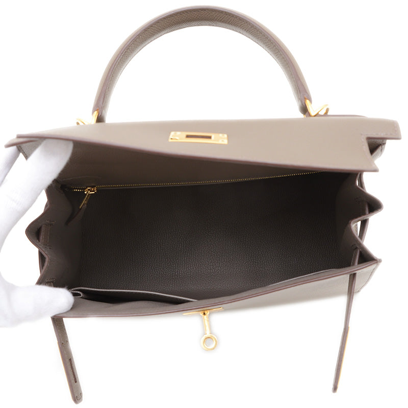 ケリー28 外縫い エプソン エタン ゴールド金具 Y刻印 ハンドバッグ