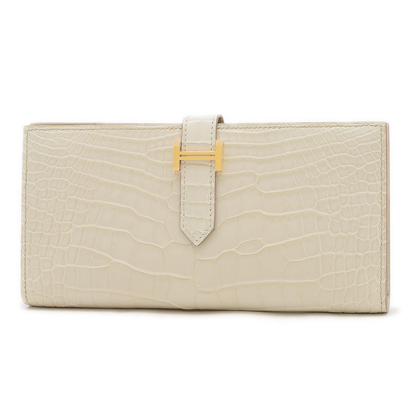 ベアンスフレ 長財布 アリゲーターマット ベトン ゴールド金具 W刻印 長財布