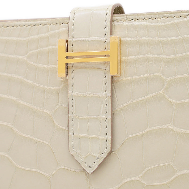 ベアンスフレ 長財布 アリゲーターマット ベトン ゴールド金具 W刻印 長財布