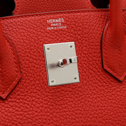 バーキン30 トゴ ルージュラデュー シルバー金具 K刻印 ハンドバッグ