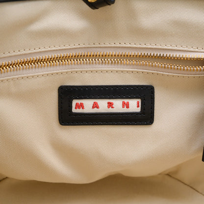 トロピカリア スモール かごバッグ 2WAYバッグ ラフィア/レザー ブラック BMMP006800 トートバッグ