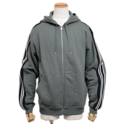 ジップアップパーカー コットン グリーン メンズ XLサイズ パーカー