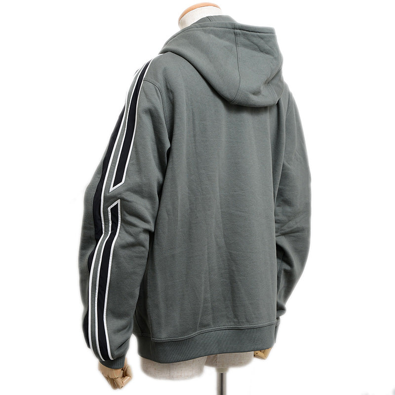 ジップアップパーカー コットン グリーン メンズ XLサイズ パーカー